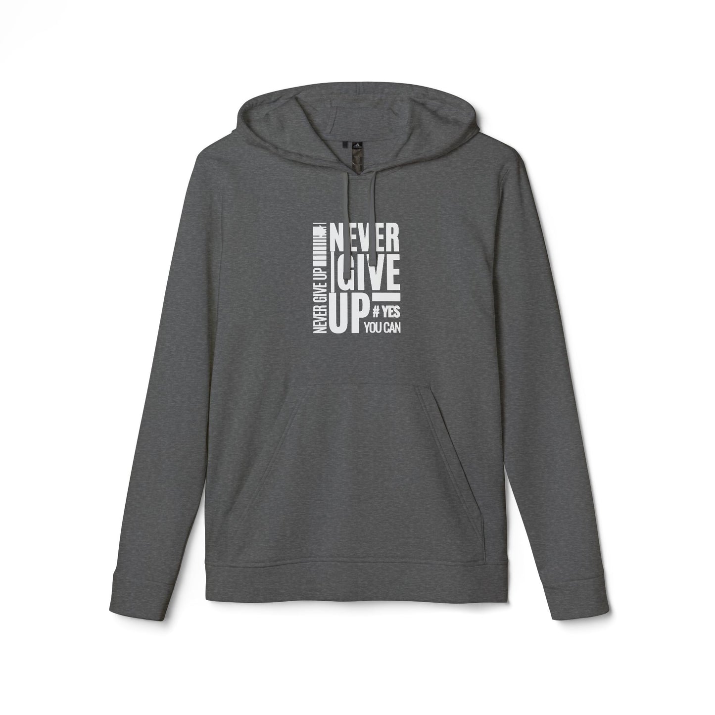 adidas Unisex Fleece Hoodie-NEVER GIVE UP