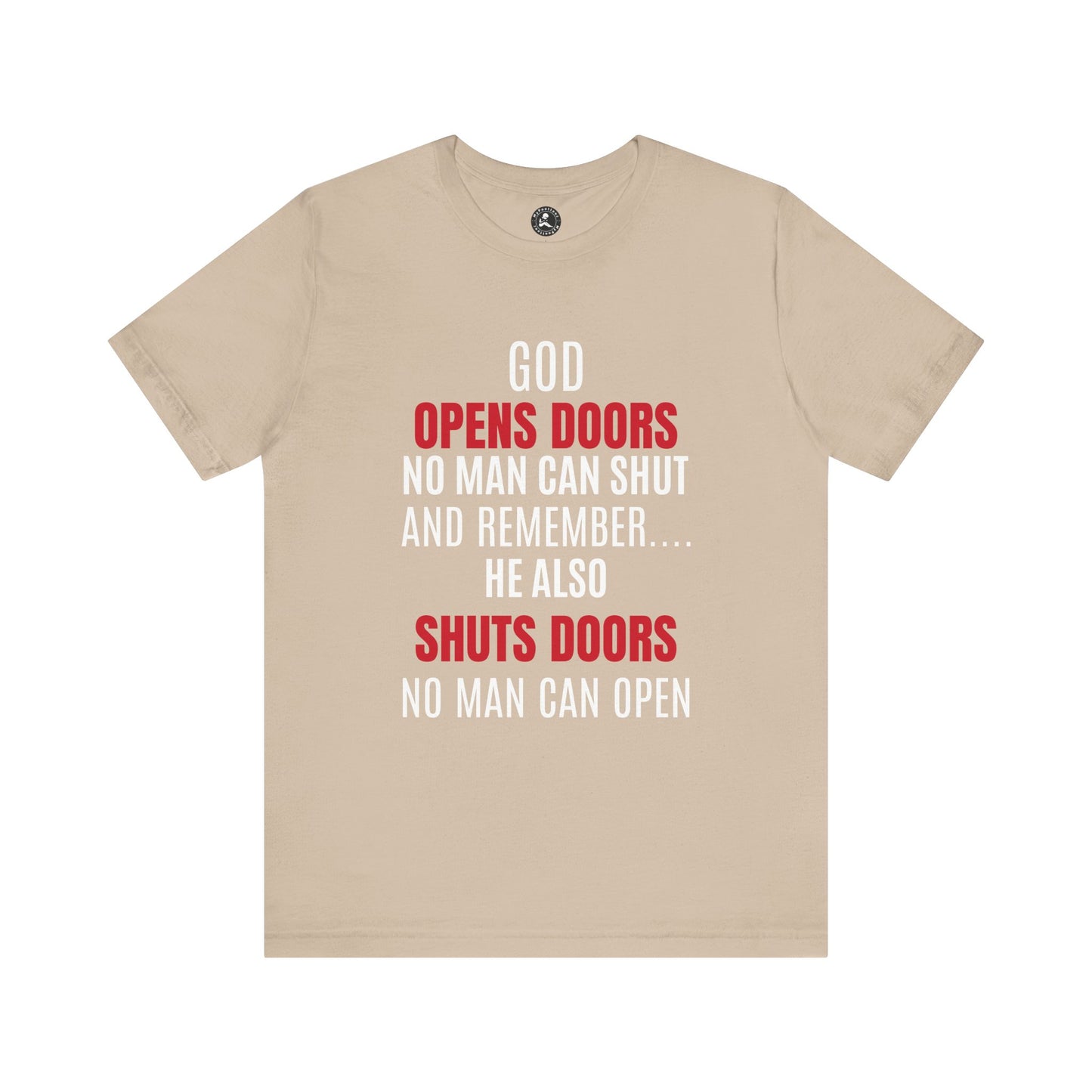 Unisex Jersey Short Sleeve Tee-GOD OPENS DOORS