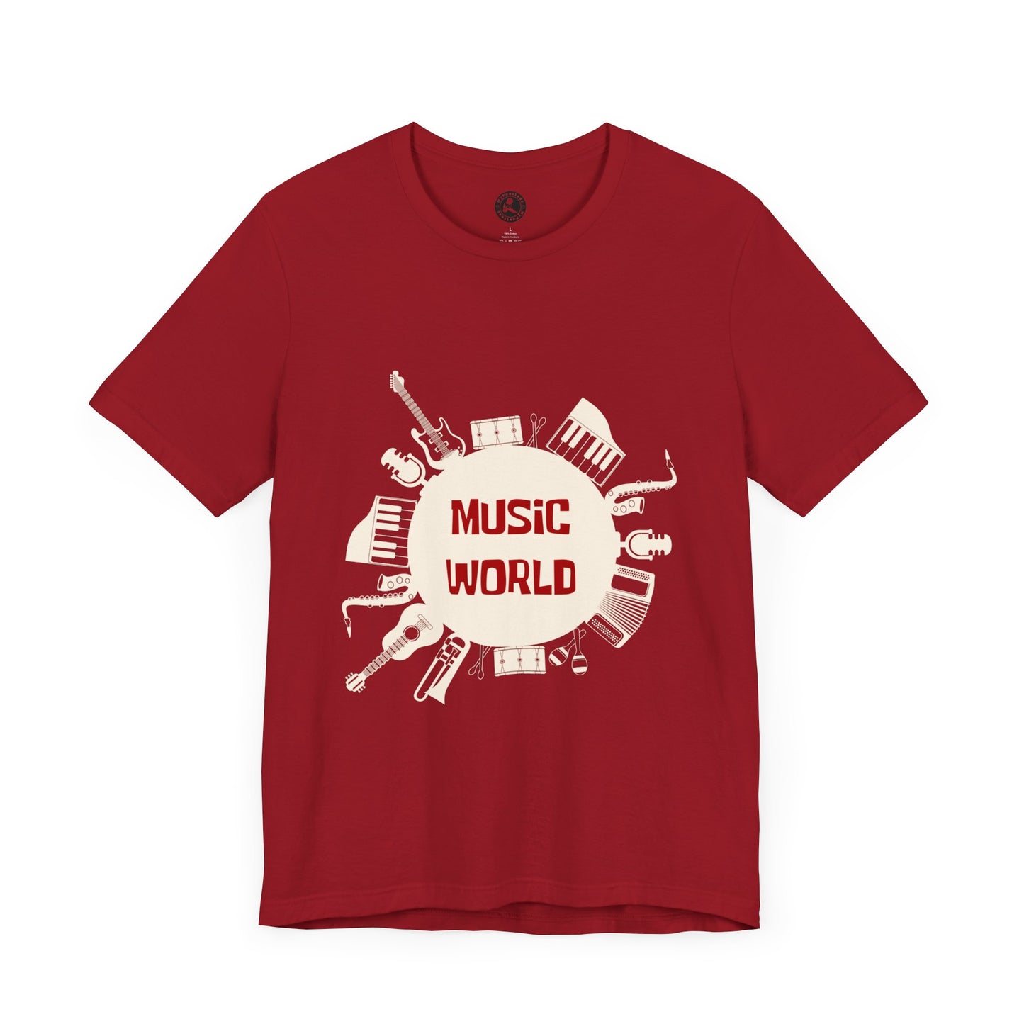 Music World Unisex Short Sleeve Tee - Perfect for Musicians & Music Lovers