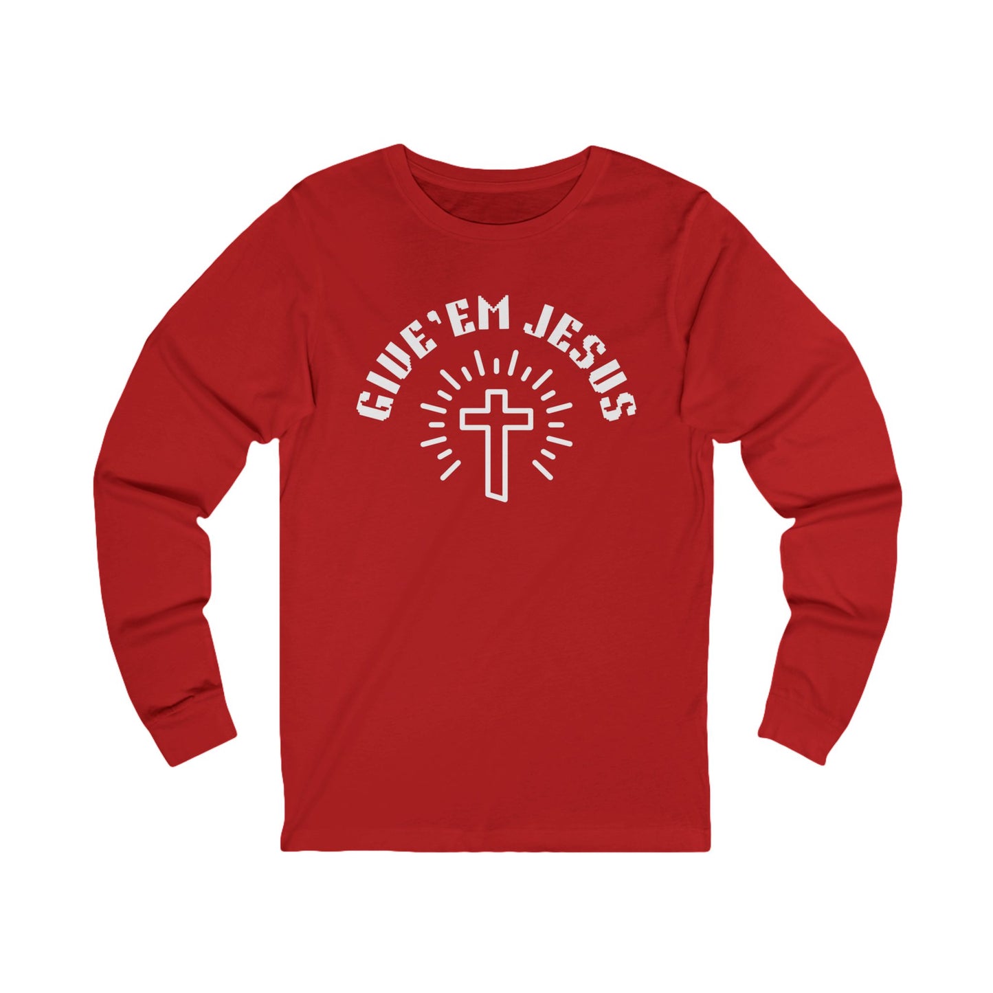 Unisex Jersey Long Sleeve-GIVE'EM JESUS