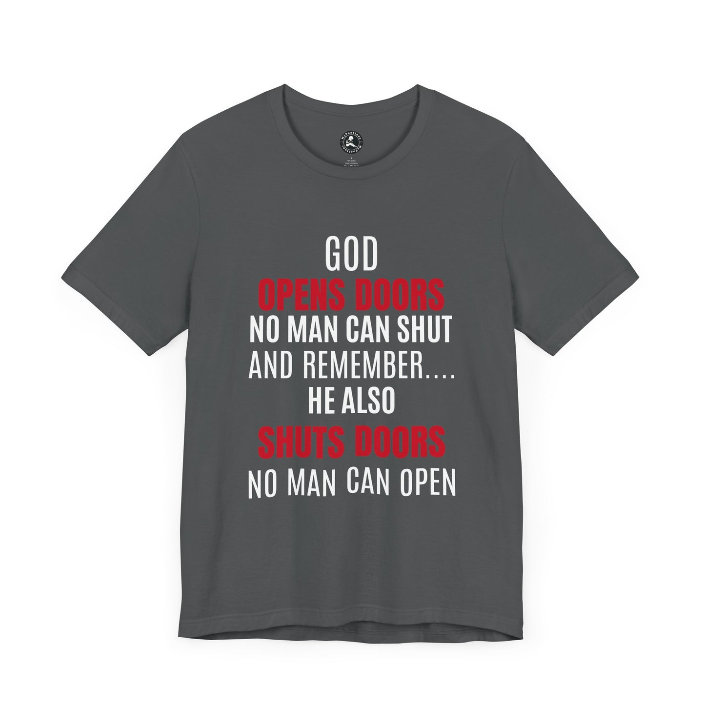 Unisex Jersey Short Sleeve Tee-GOD OPENS DOORS