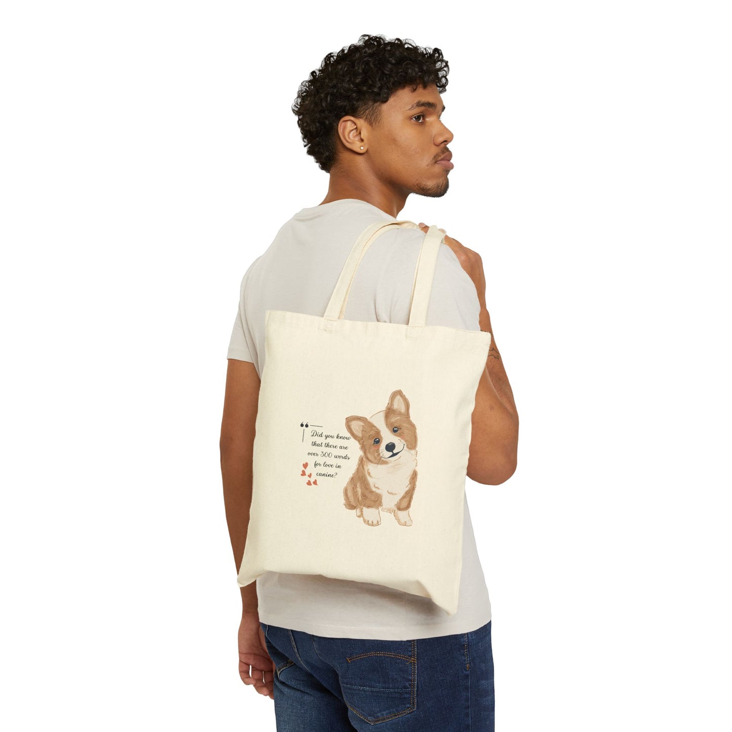 Cotton Canvas Tote Bag-Canine