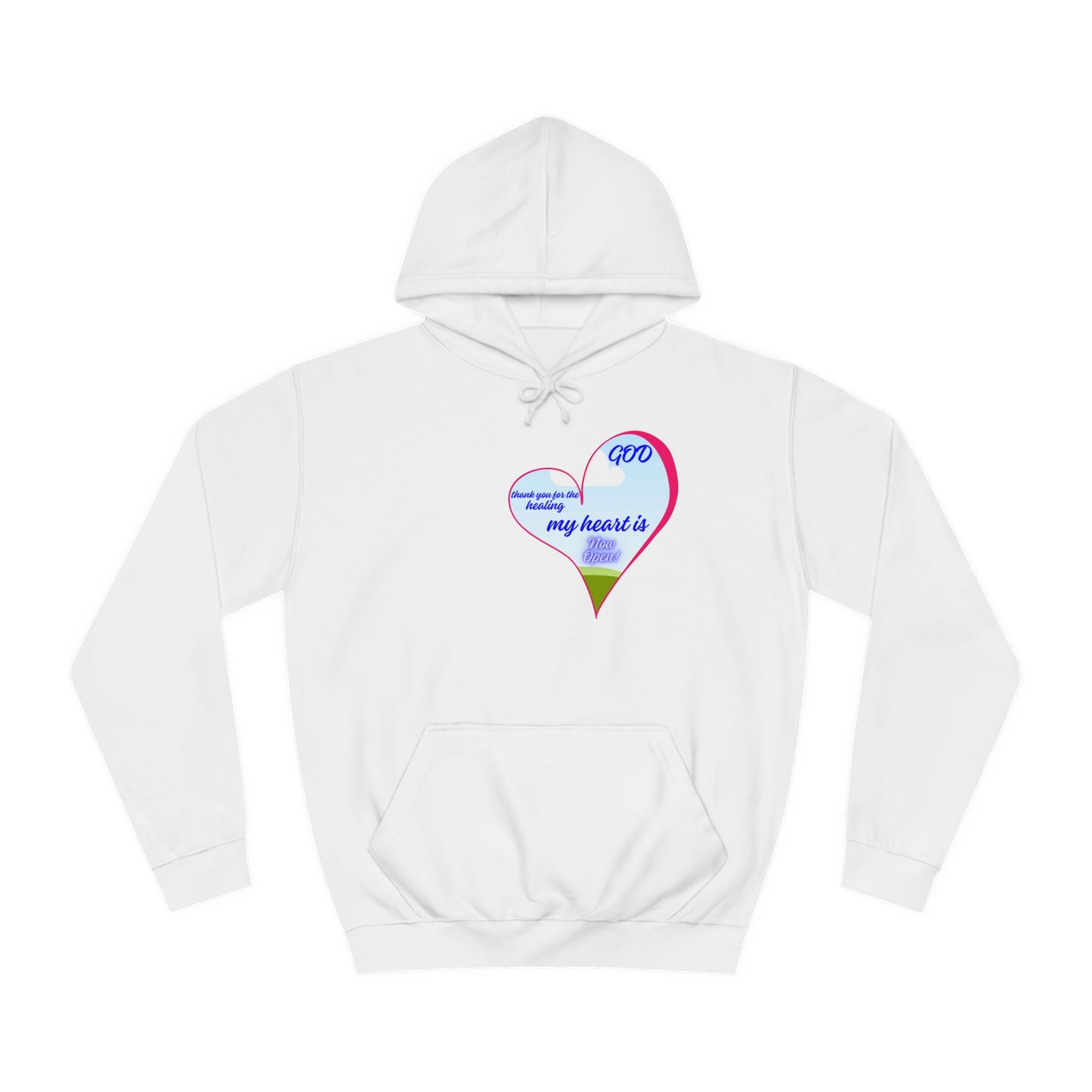 Unisex College Hoodie-Healed & Open