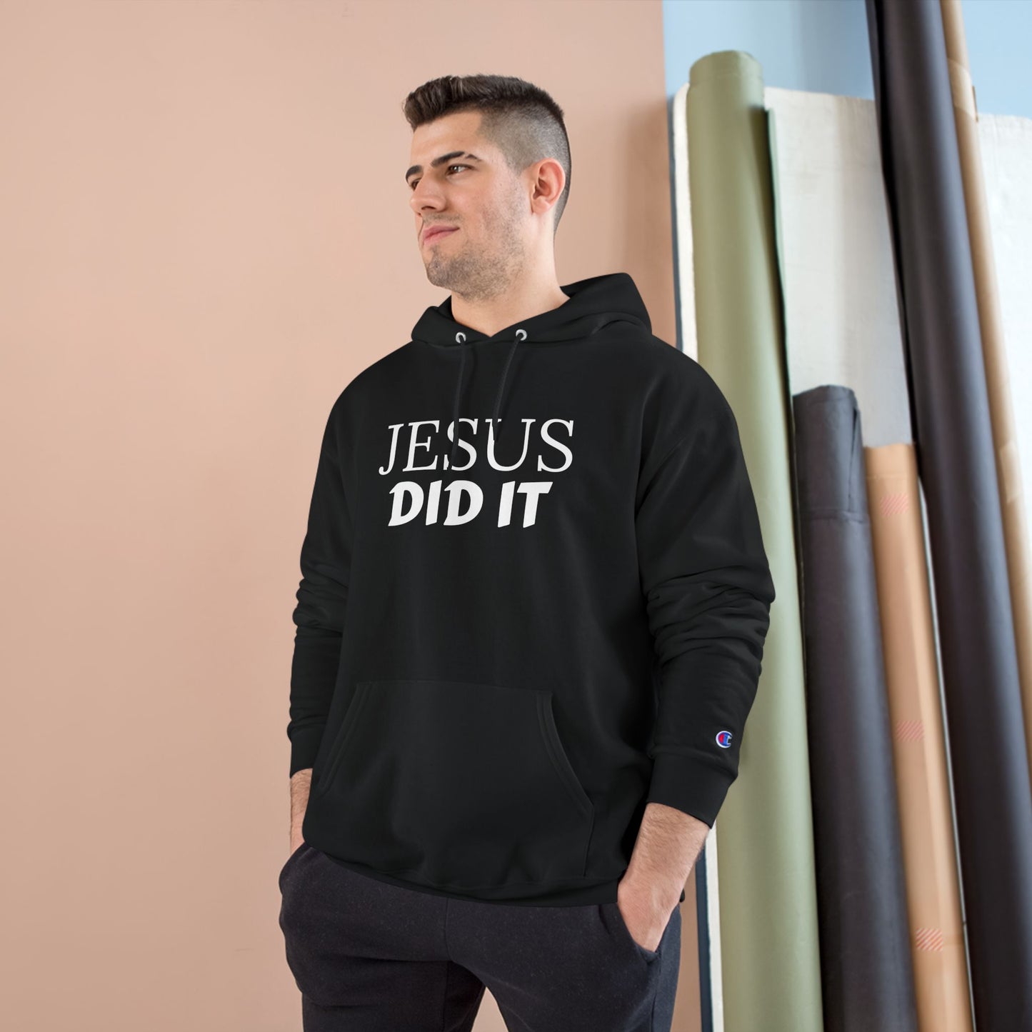 Champion Hoodie-JESUS DID IT