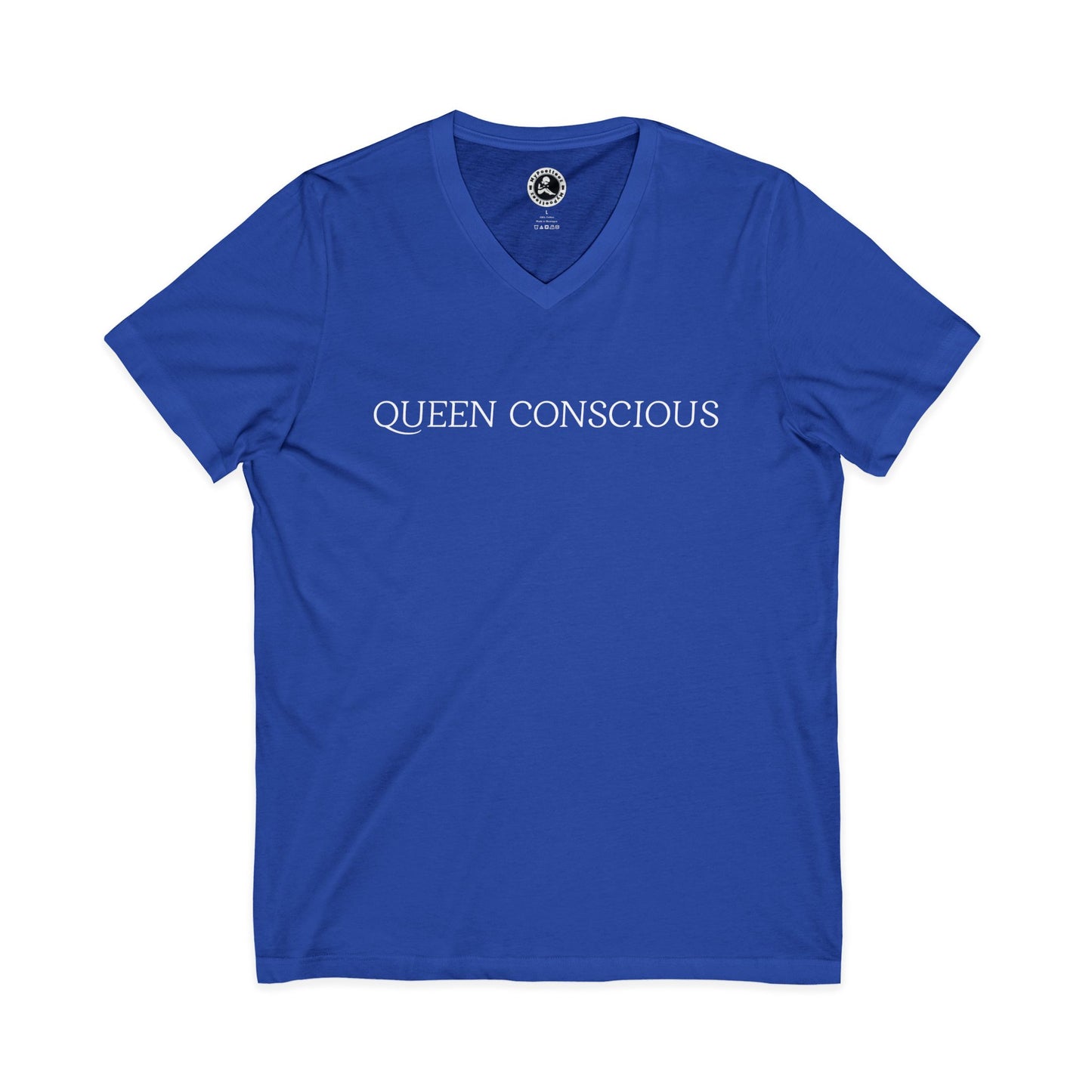 QUEEN CONSCIOUS-Unisex Jersey Short Sleeve V-Neck