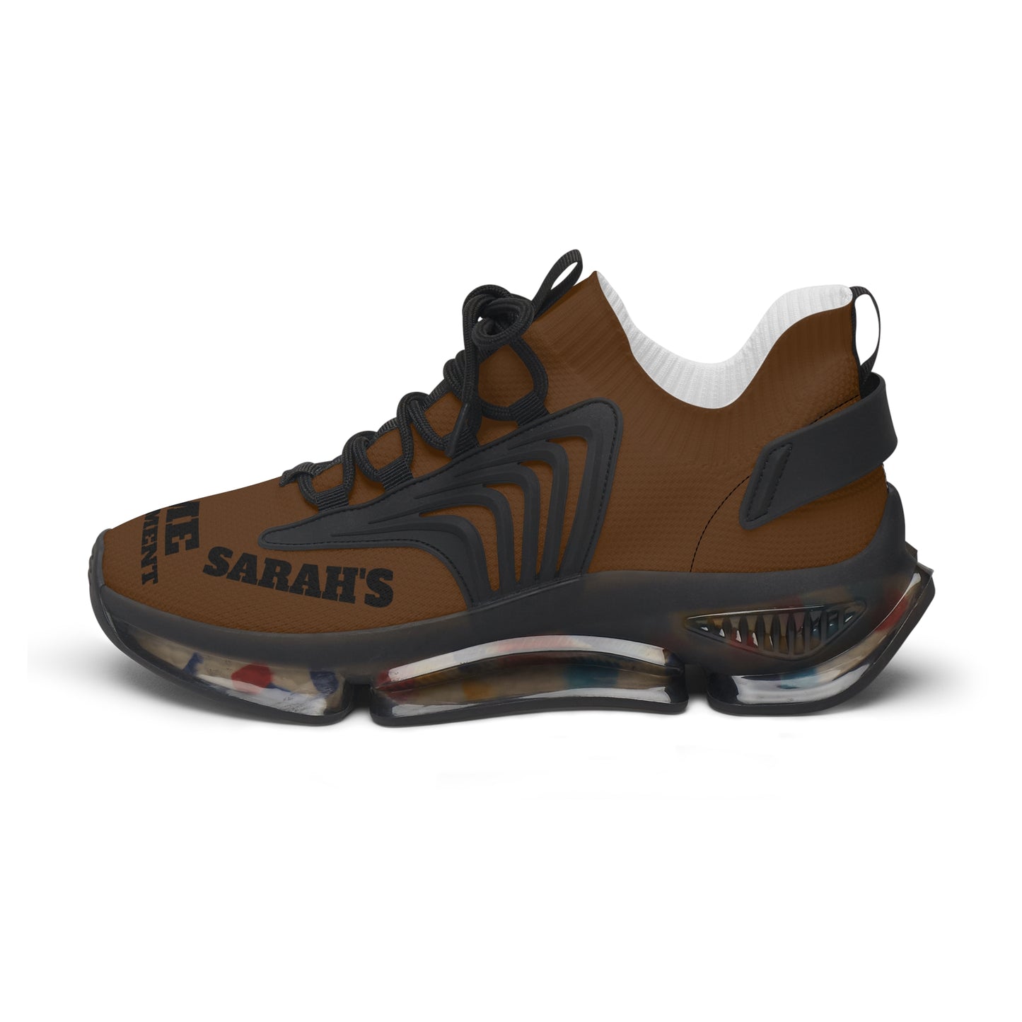 Women's Mesh Sneakers Brown/Black Soles-Sarah's Home Improvement