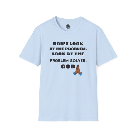 Christian T-Shirt — "Problem Solver-God" Prayer Emoji