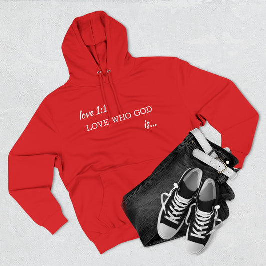 AI-MODEL-(Love 1:1 design) Love Who God Is Hoodie— Christian Inspirational Pullover