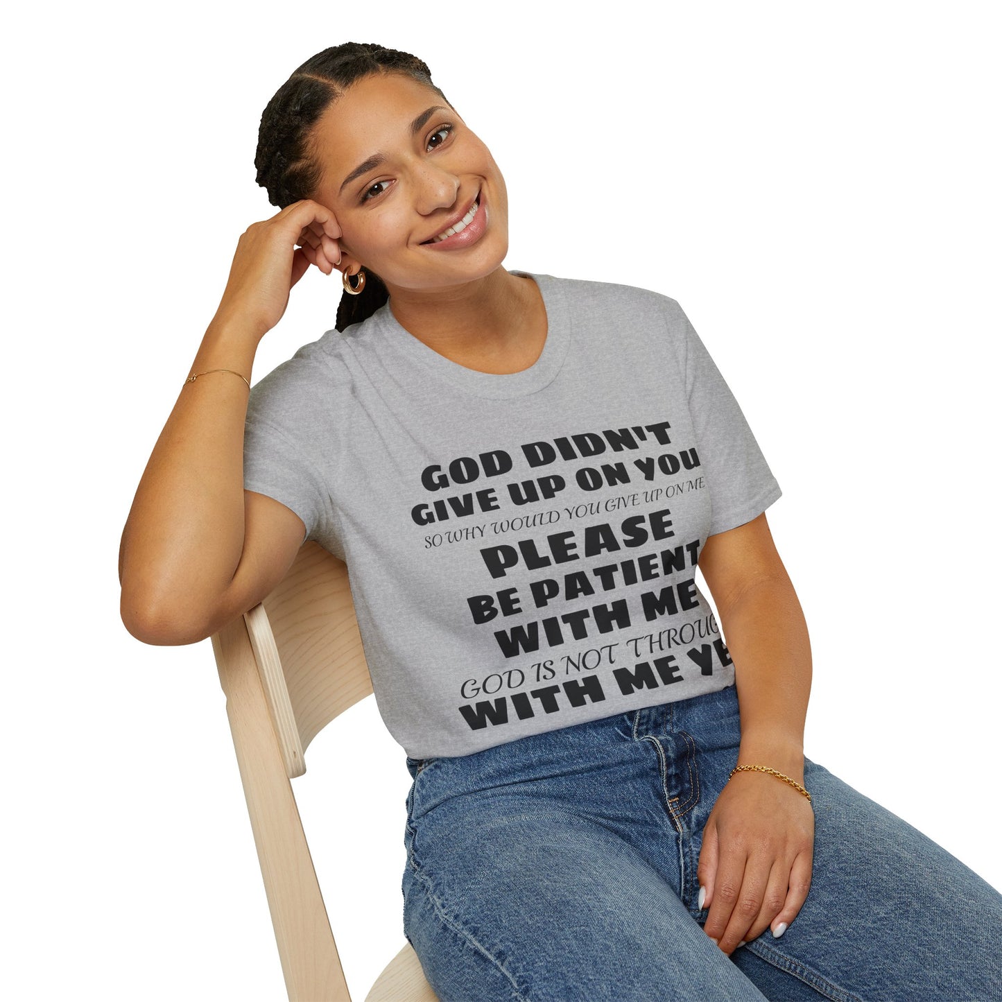 Unisex Softstyle Short Sleeve-PLEASE BE PATIENT WITH ME W/QR CODE