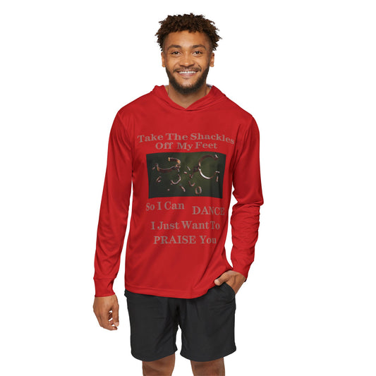 Men's Sports Warmup Hoodie (AOP)-TAKE THE SHACKLES OFF MY FEET SO I CAN DANCE