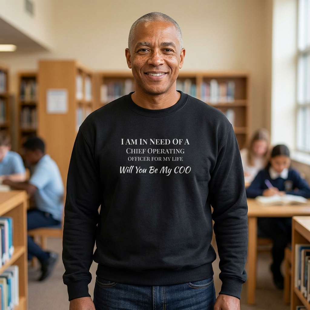 "Will You Be My COO" Sweatshirt — Funny Chief Operating Officer Proposal Crewneck