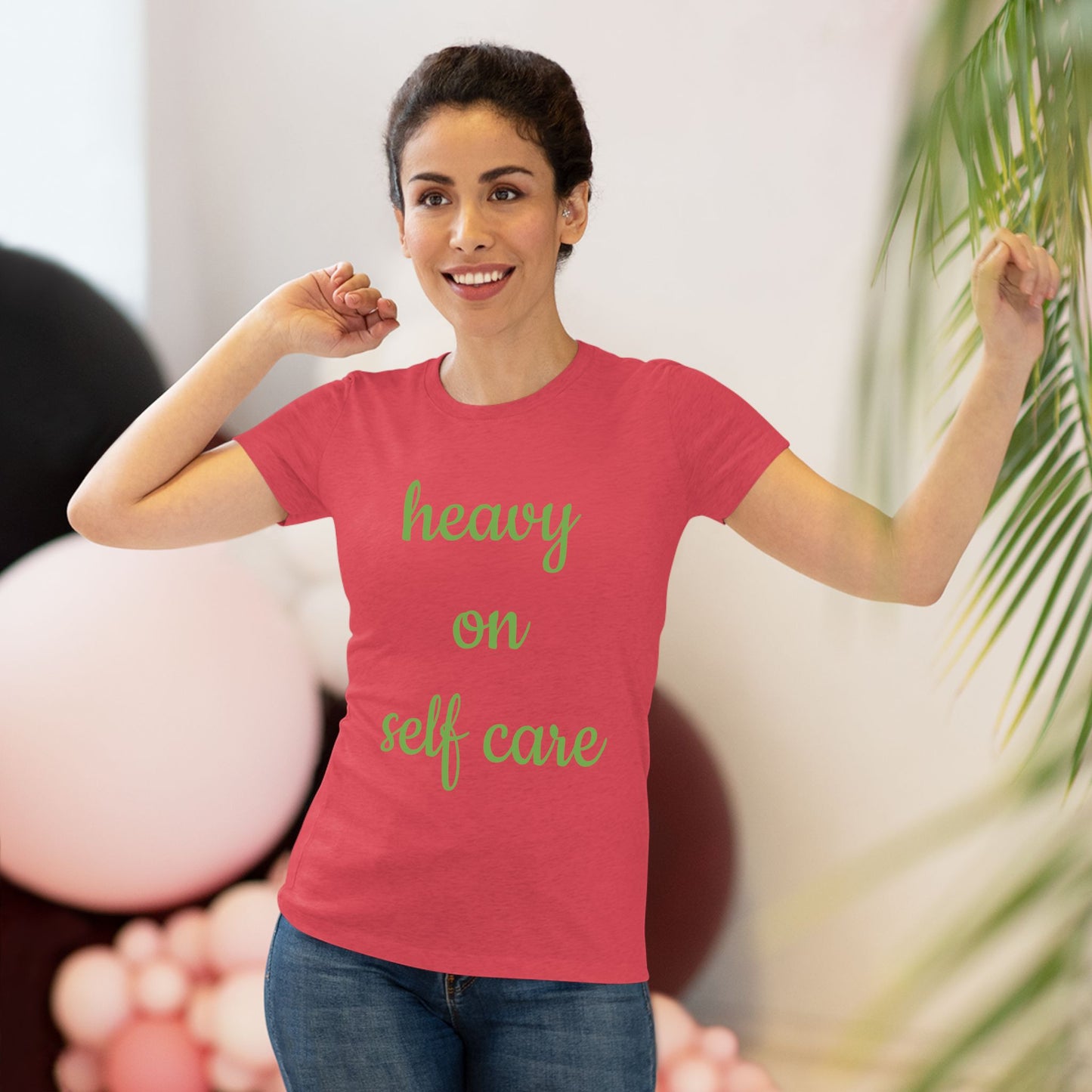 Women's Triblend Tee-Heavy On Self Care