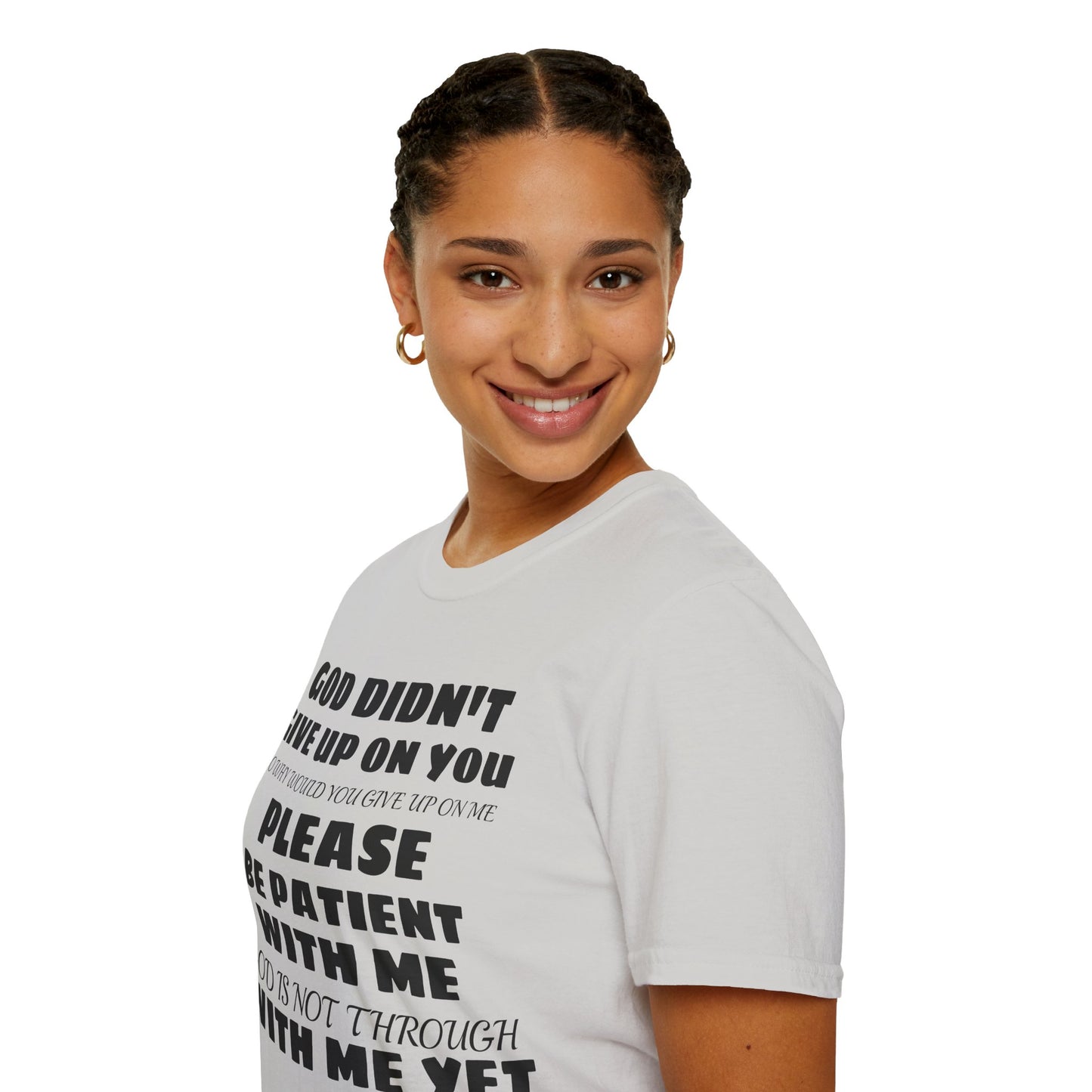 Unisex Softstyle Short Sleeve-PLEASE BE PATIENT WITH ME W/QR CODE
