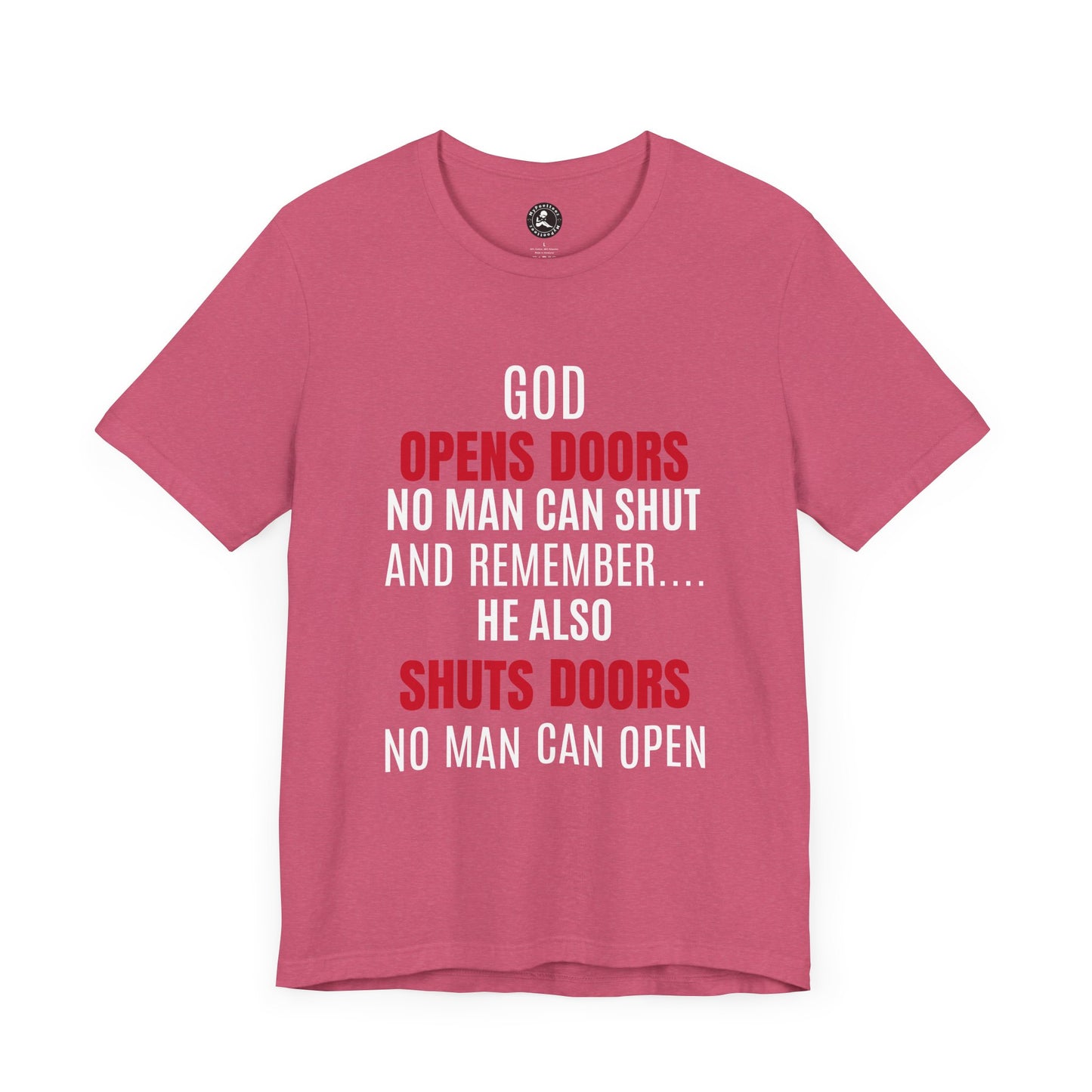 Unisex Jersey Short Sleeve Tee-GOD OPENS DOORS
