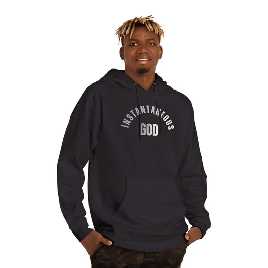 Classic Hoodie - "INSTANTANEOUS GOD" Minimal Pullover for Custom Printing