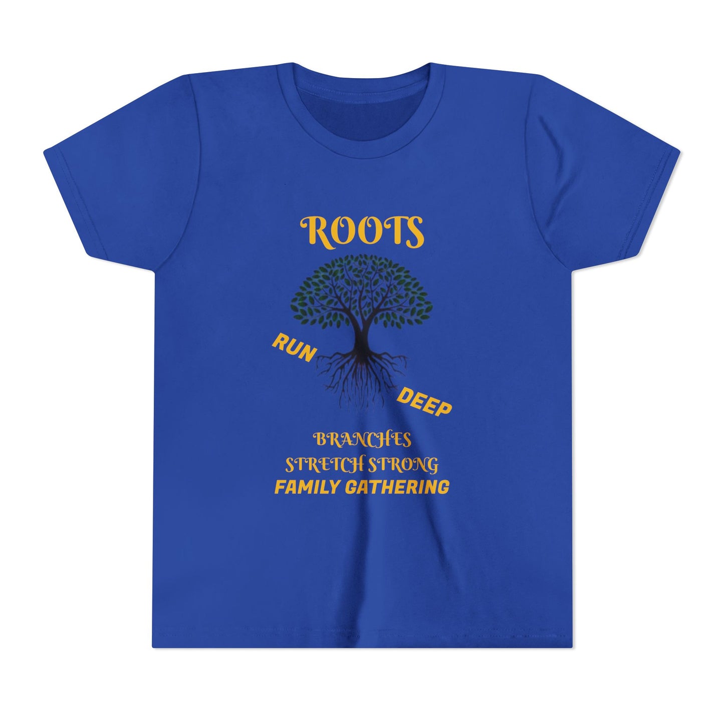 Youth Short Sleeve Roots Run Deep-Branches Stretch Strong 2025 Family Gathering