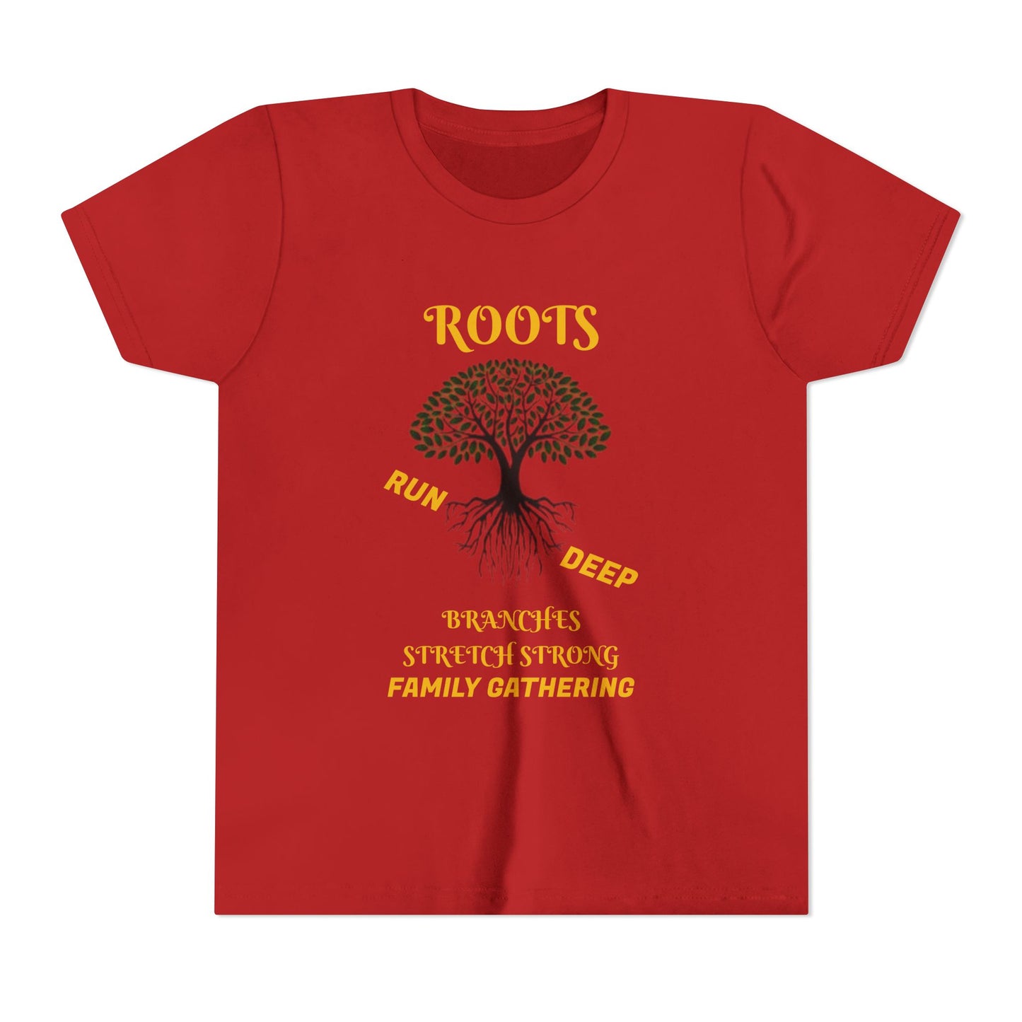 Youth Short Sleeve Roots Run Deep-Branches Stretch Strong 2025 Family Gathering
