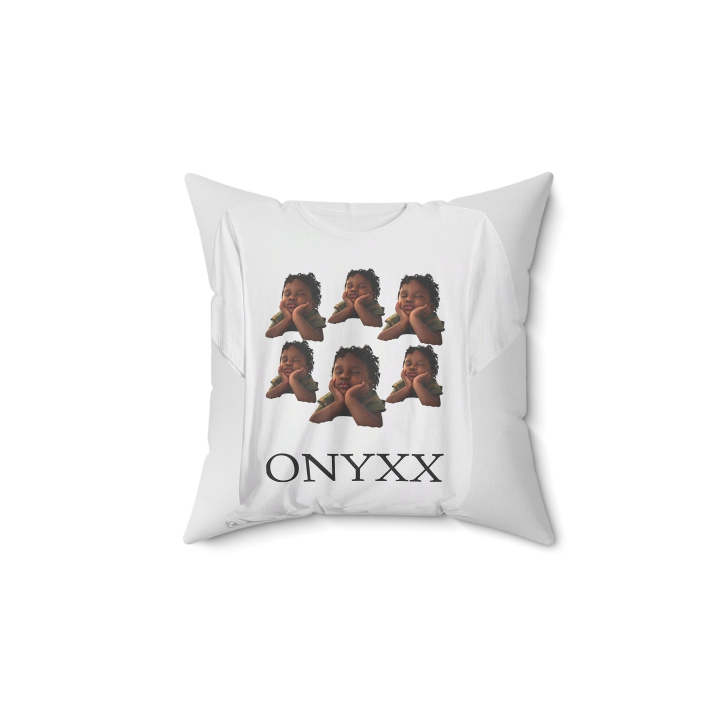 Spun Polyester Square Pillow-ONYXX