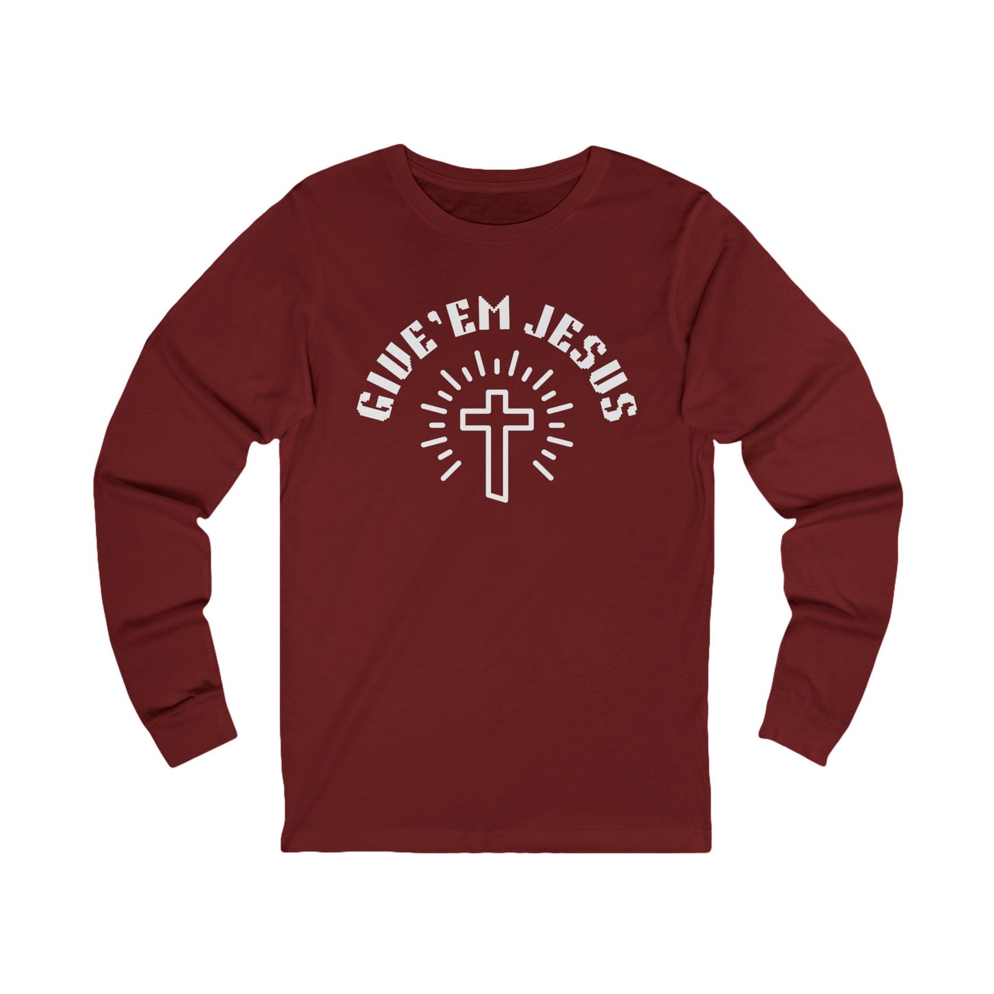 Unisex Jersey Long Sleeve-GIVE'EM JESUS