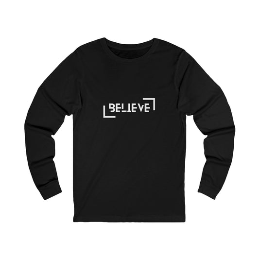 Unisex Jersey Long Sleeve Tee-Believe