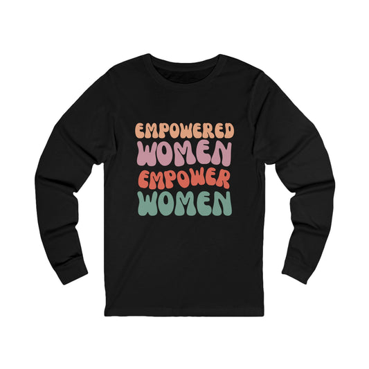 Unisex Jersey Long Sleeve Tee-Empowered Women Empower Women