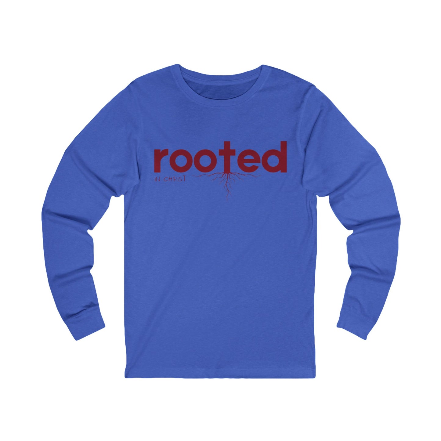 Unisex Jersey Long Sleeve-ROOTED IN CHRIST