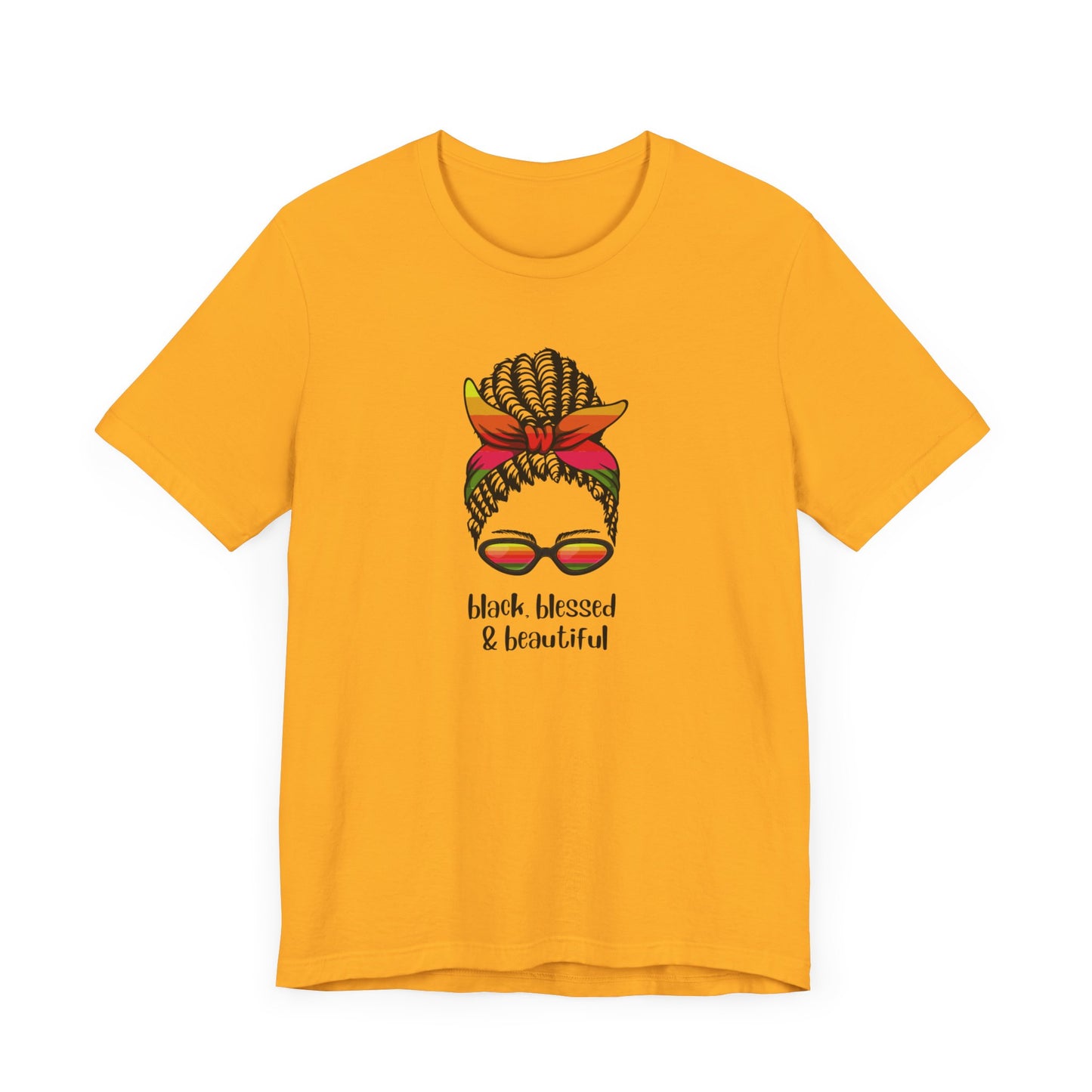 Unisex Jersey Short Sleeve-black, blessed & beautiful