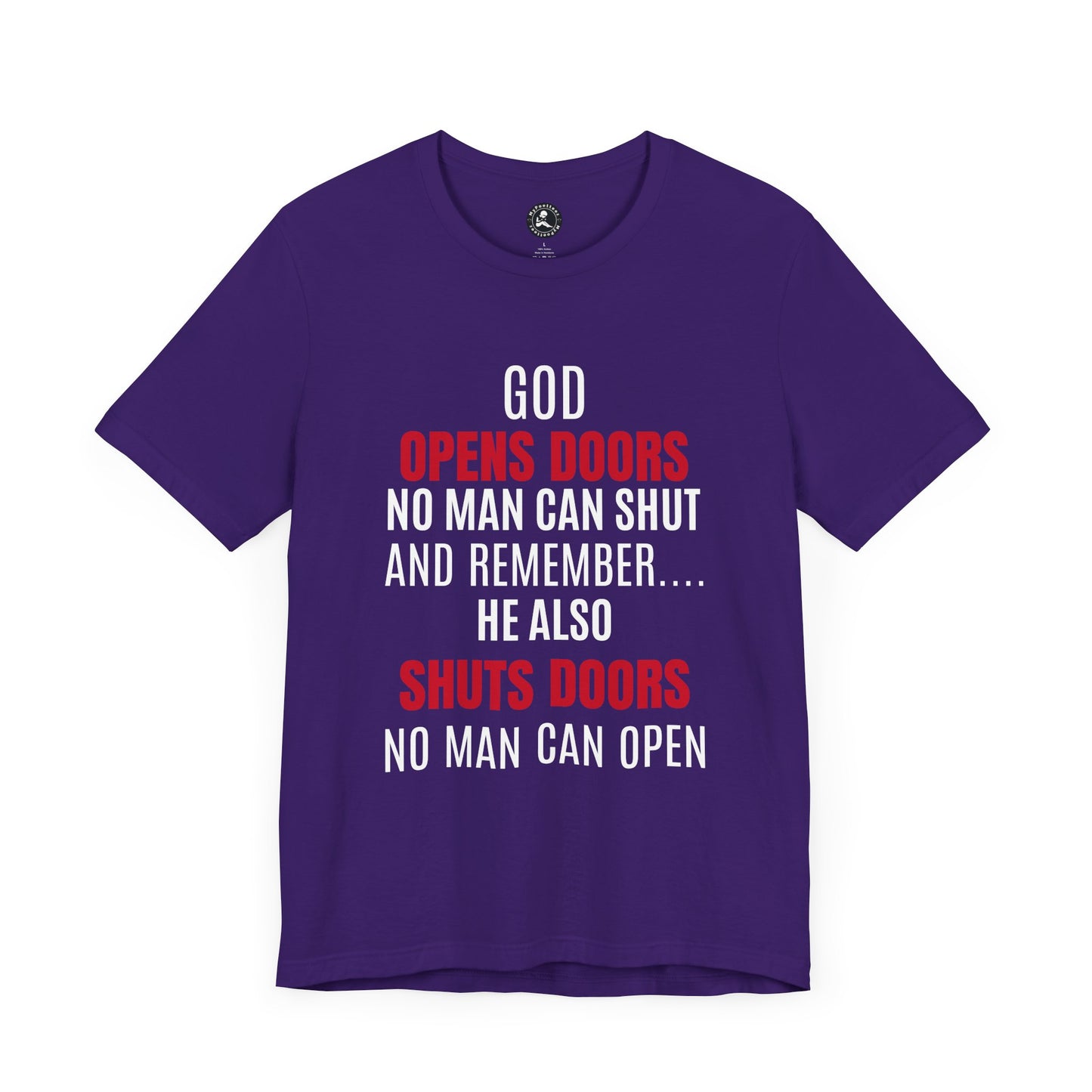 Unisex Jersey Short Sleeve Tee-GOD OPENS DOORS