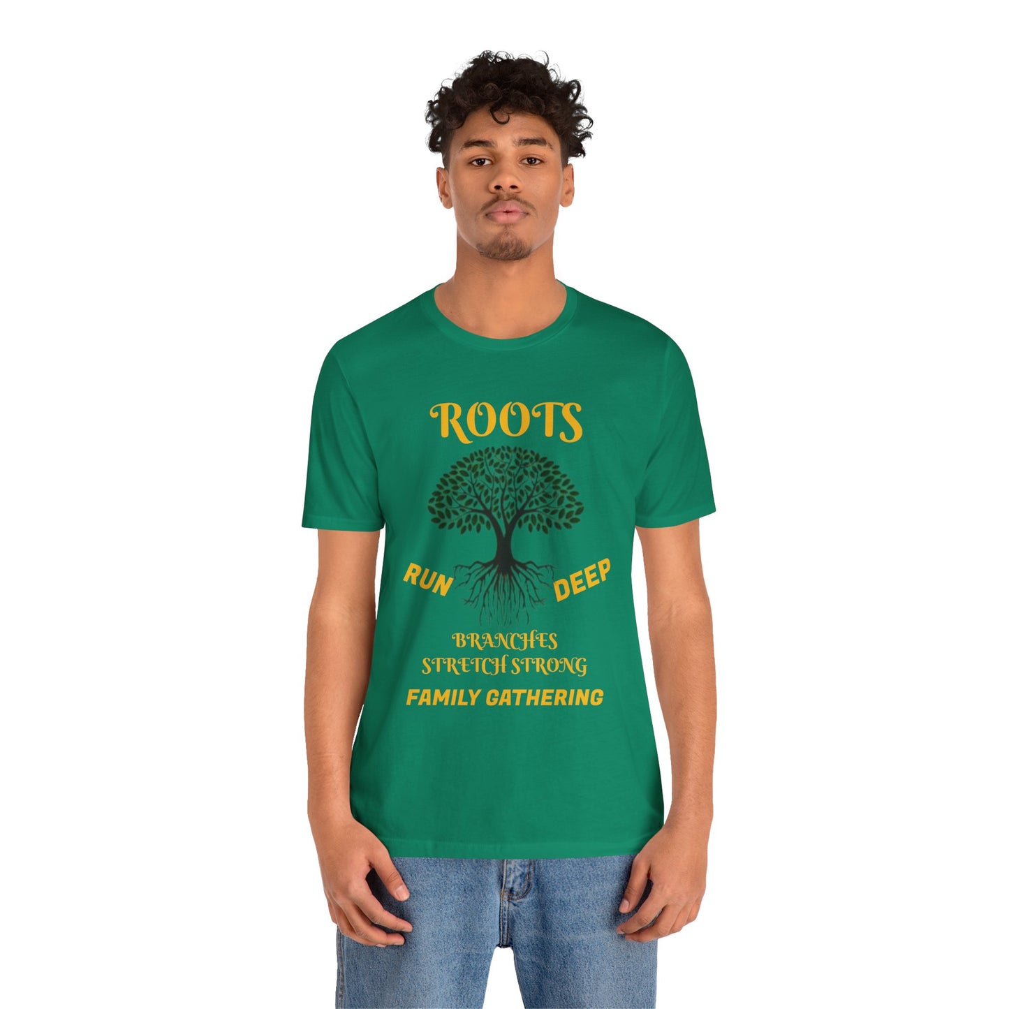 Unisex Jersey Short Sleeve Roots Run Deep-Branches Stretch Strong-2025 Family Gathering