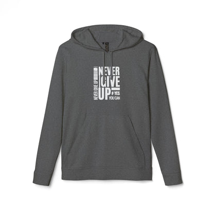 adidas Unisex Fleece Hoodie-NEVER GIVE UP