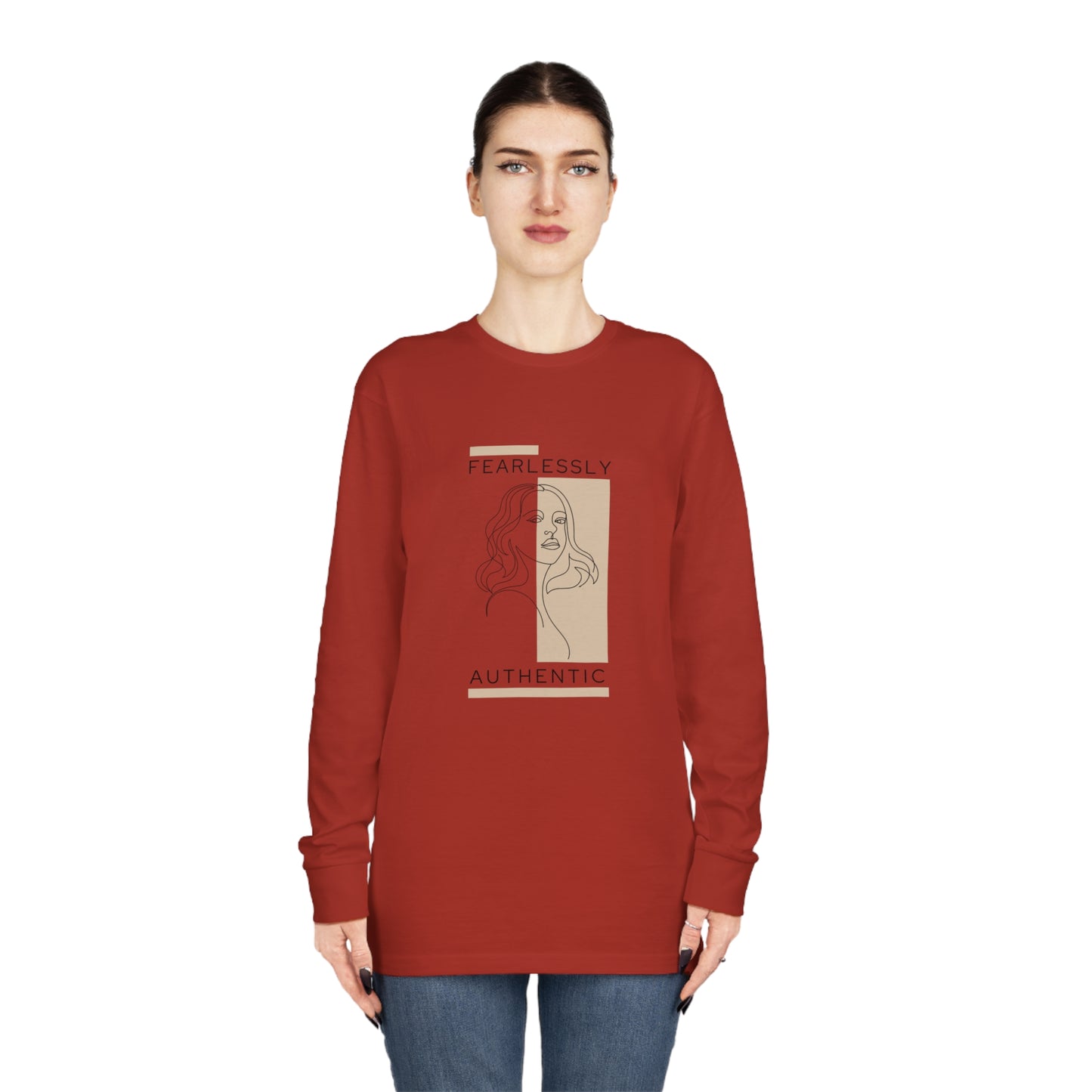 Women's Long Sleeve Crewneck-Fearlessly Authentic