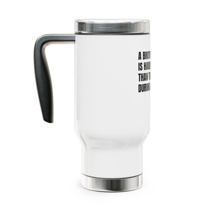 Stainless Steel Travel Mug with Handle, 14oz-BROTHER LIKE YOU