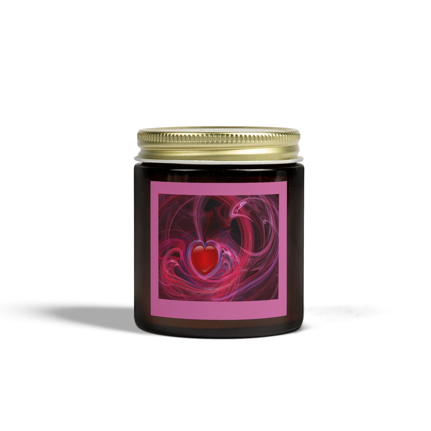 Scented Candles, Coconut Apricot Wax (4oz, 9oz) LOVE SWIRL