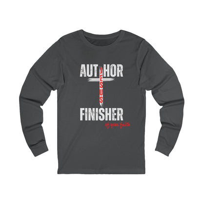 Unisex Jersey Long Sleeve-JESUS-AUTHOR & FINISHER of your faith