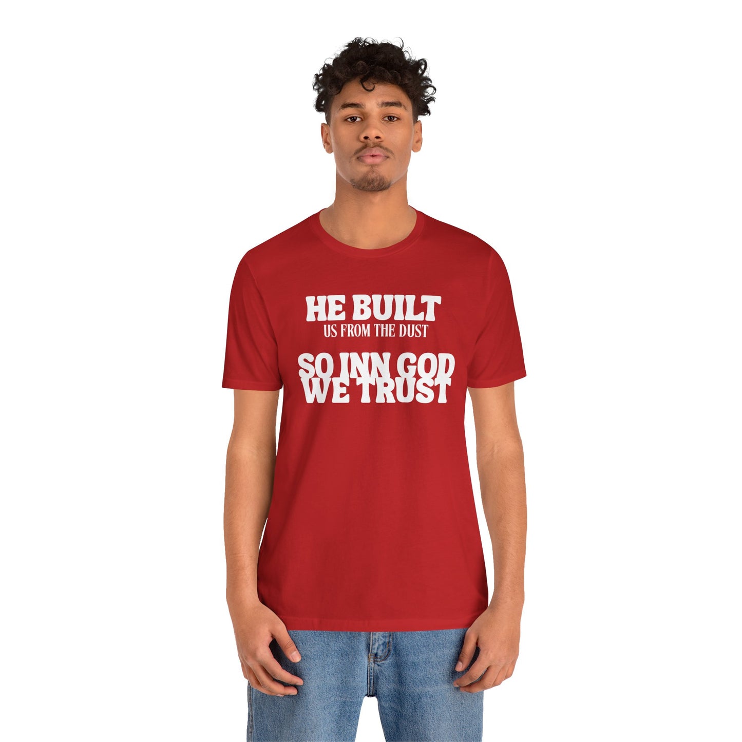 Unisex Jersey Short-Sleeve-INN GOD WE TRUST