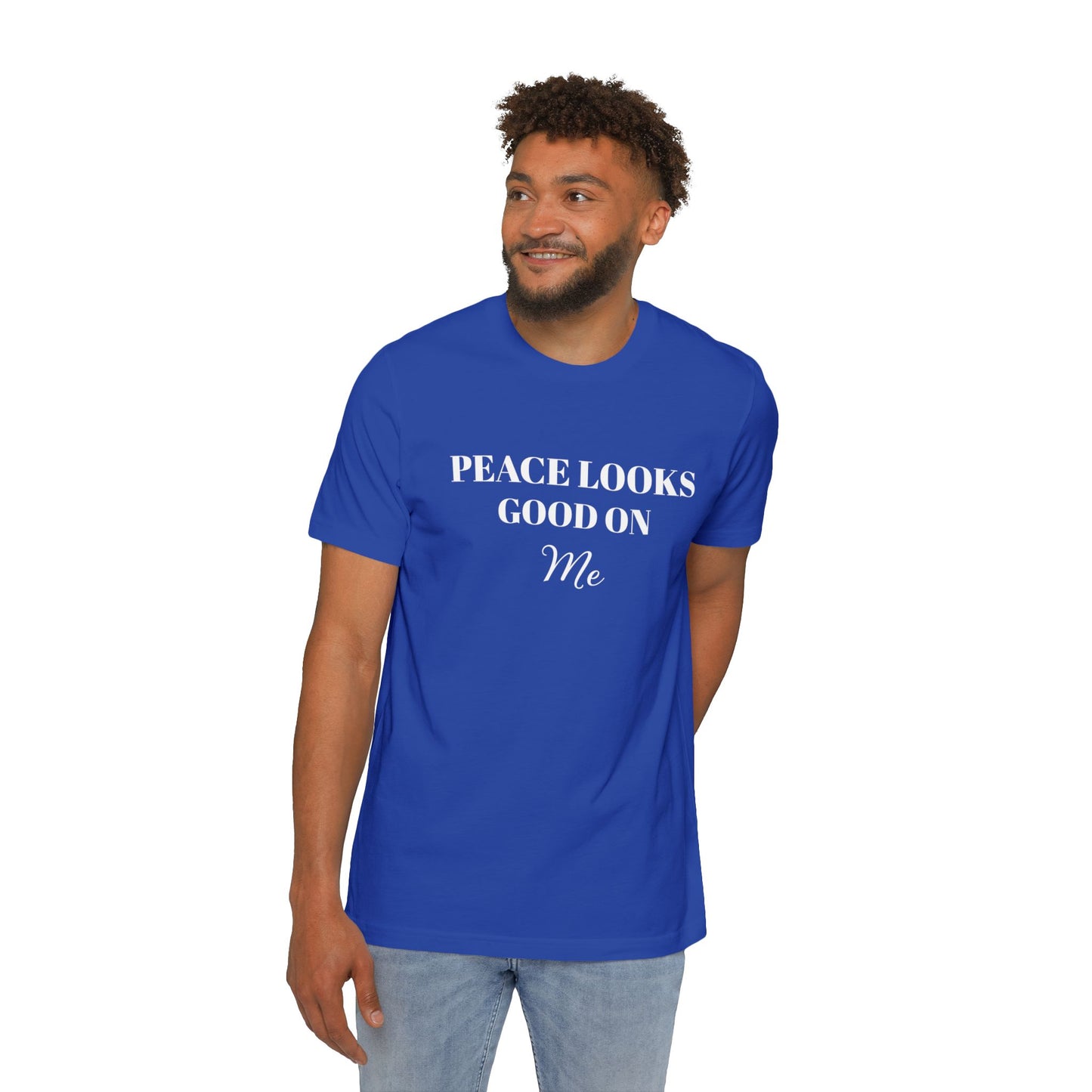 USA-Made Unisex Short Sleeve Jersey-PEACE LOOKS GOOD ON ME