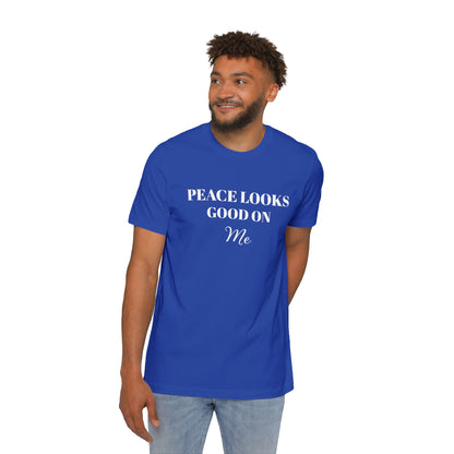 USA-Made Unisex Short Sleeve Jersey-PEACE LOOKS GOOD ON ME