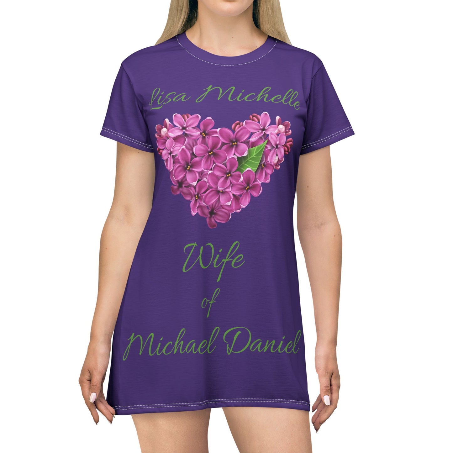 T-Shirt Dress (AOP)-Lisa Michelle-Wife