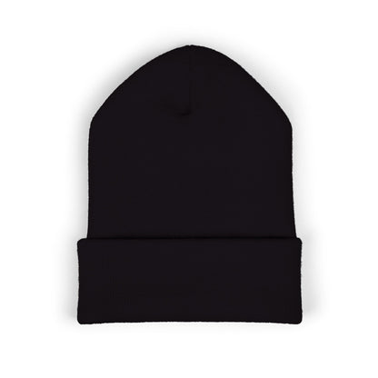 Classic Cuffed Beanie with Embroidered Logo - Cozy Winter Accessory