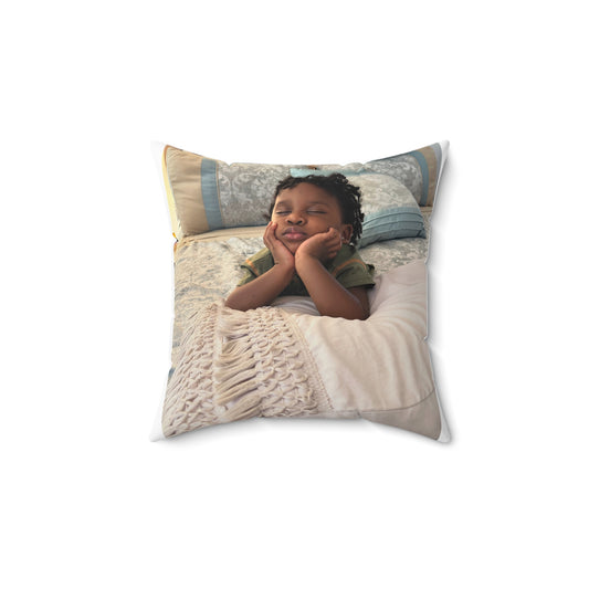 Faux Suede Square Pillow-BF