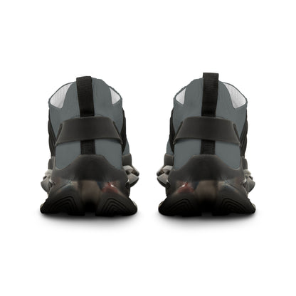 Men's Mesh Sneakers Grey/Black Soles-MyPoetteez Logo