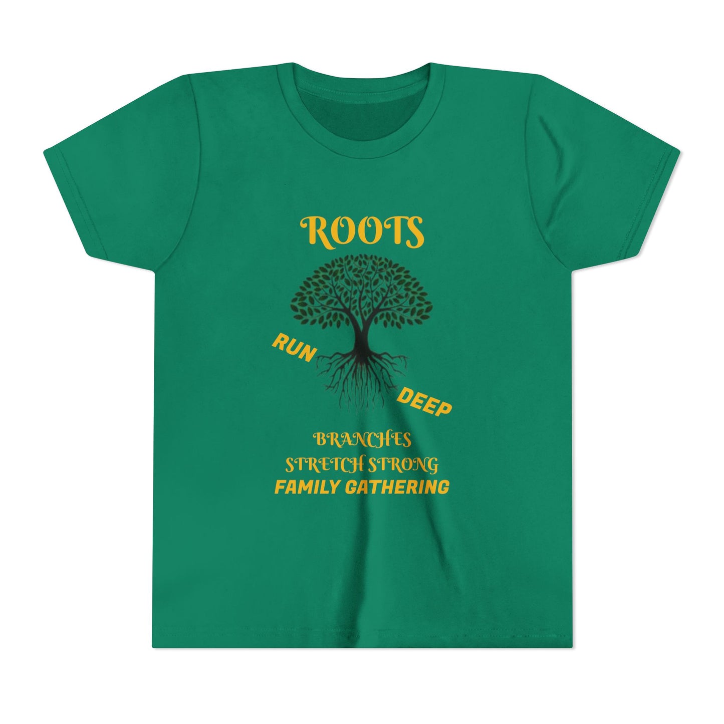Youth Short Sleeve Roots Run Deep-Branches Stretch Strong 2025 Family Gathering
