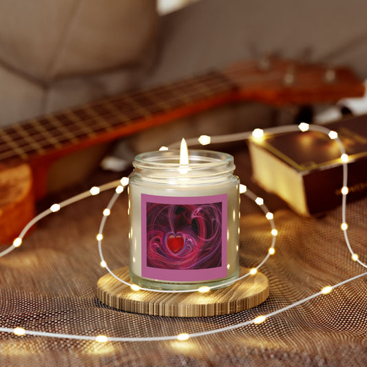 Scented Candles, Coconut Apricot Wax (4oz, 9oz) LOVE SWIRL