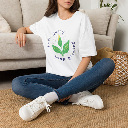AI MODEL Keep Going-Keep Growing — Inspirational Plant Graphic Tee