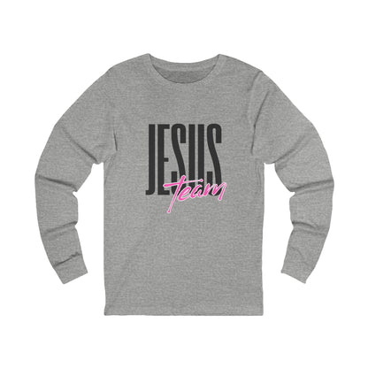 Unisex Jersey Long Sleeve-JESUS team-white