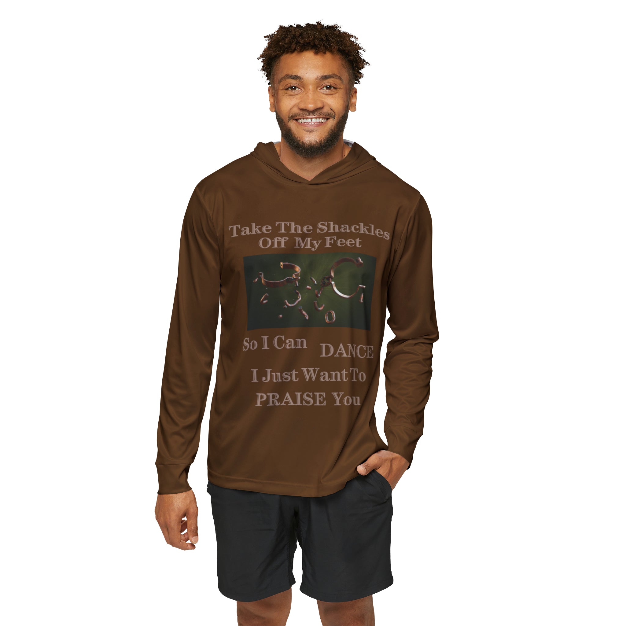 Men's Sports Warmup Hoodie (AOP)-TAKE THE SHACKELS OFF MY FEET SO I CAN DANCE