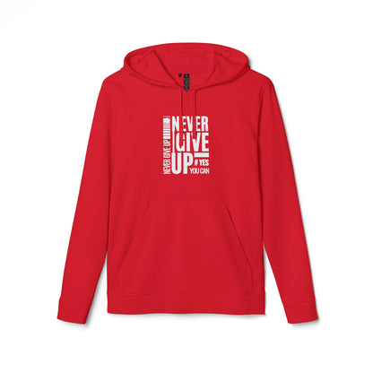 adidas Unisex Fleece Hoodie-NEVER GIVE UP