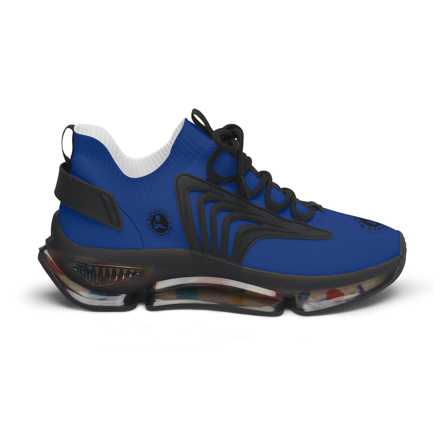 Women's Mesh Sneakers Dark Blue/Black Soles-MyPoetteez Logo