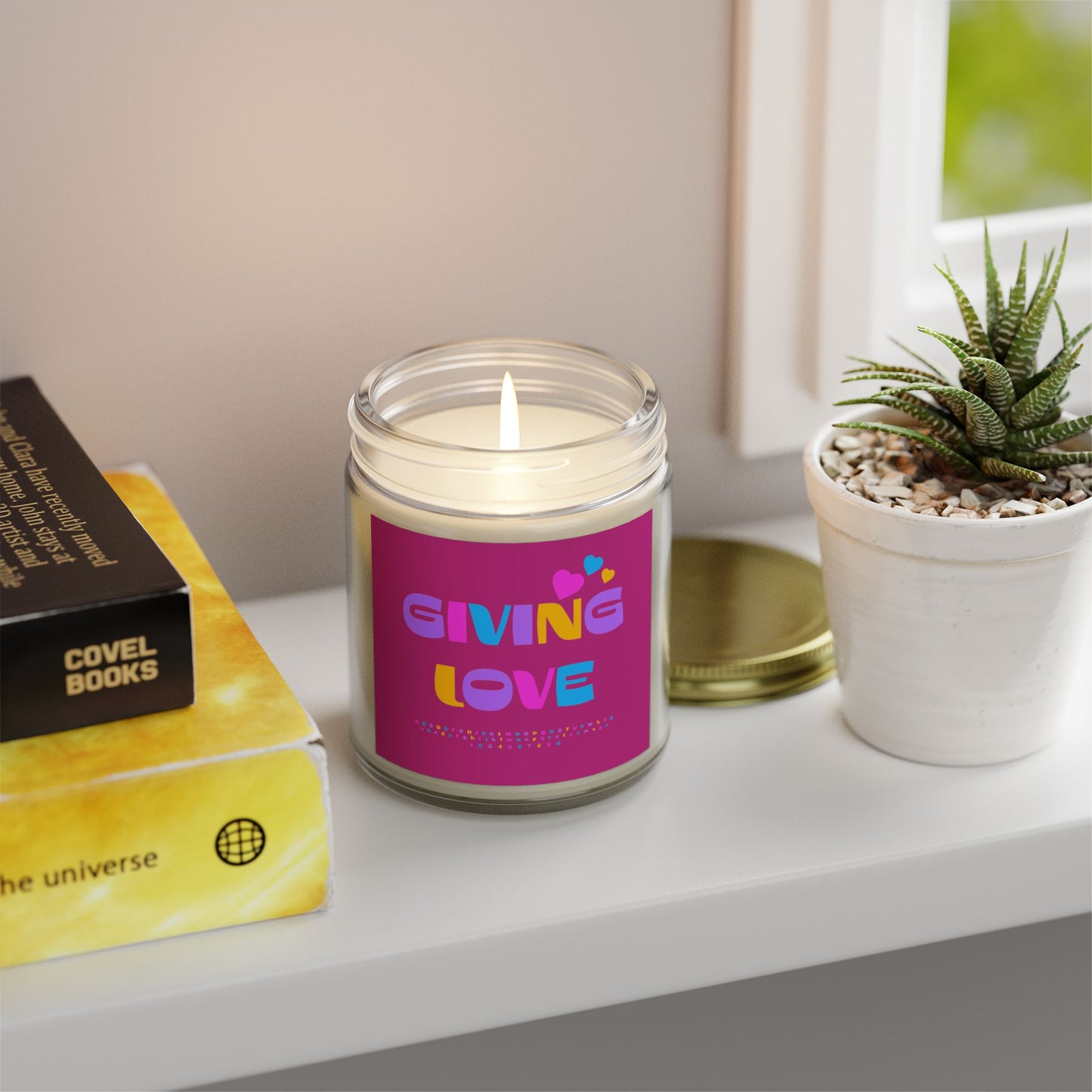 Scented Candles, Coconut Apricot Wax (4oz, 9oz)-GIVING LOVE