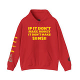 Unisex Heavy Blend™ Hooded Sweatshirt-GOLD "MAKE MONEY-MAKE SENSE"